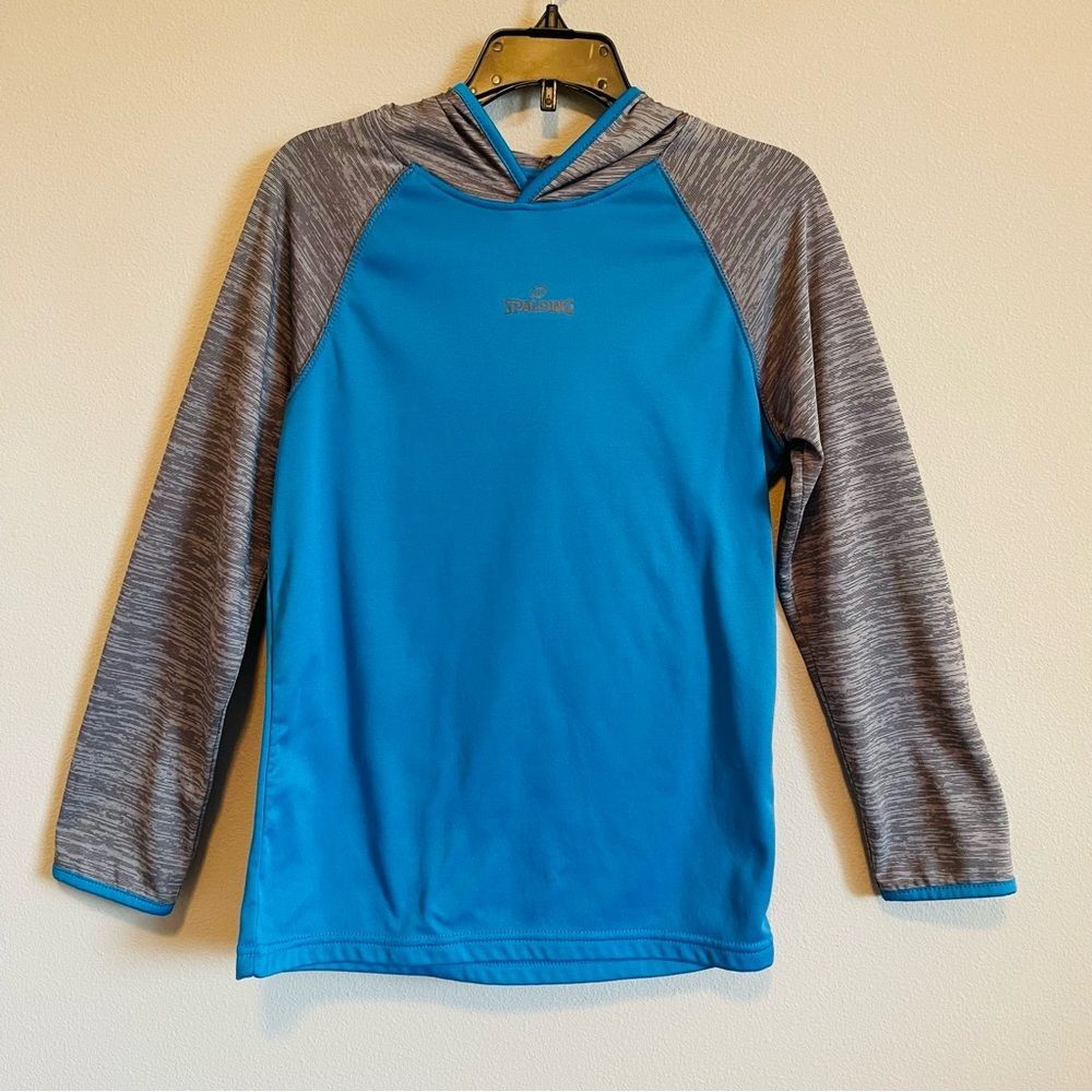 Spalding Boy's Hoodie Medium 10/12 Two-Tone Blue Gray
